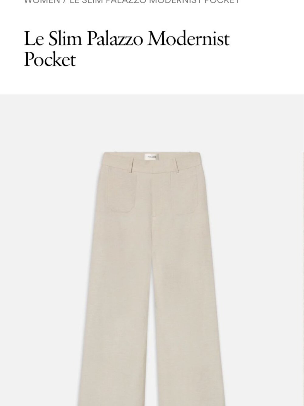 Frame linen palazzo pants